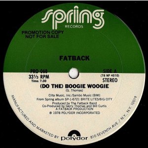 画像: Fatback - (Do The) Boogie Woogie  12"