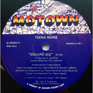 画像: Teena Marie - Square Biz (6:40/Inst 6:39)  12"