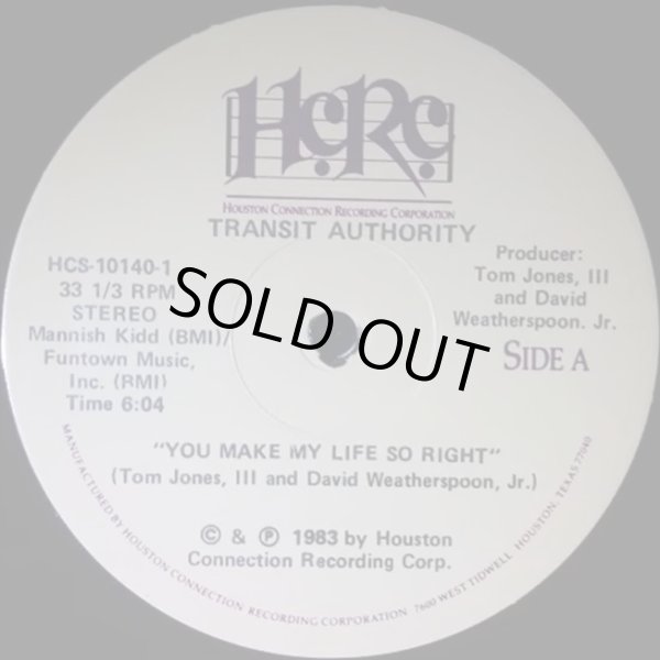 画像1: Transit Authority - You Make My Life So Right  12" 