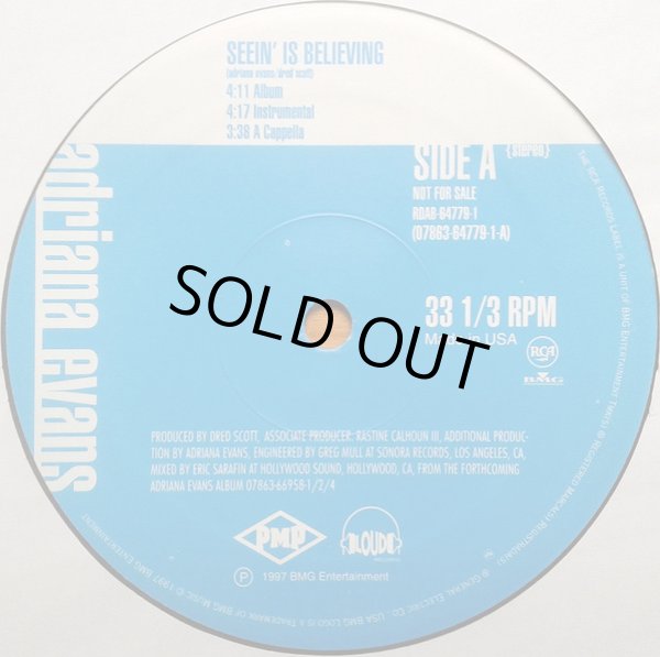 画像1: Adriana Evans - Seein' Is Believing/Reality  12"