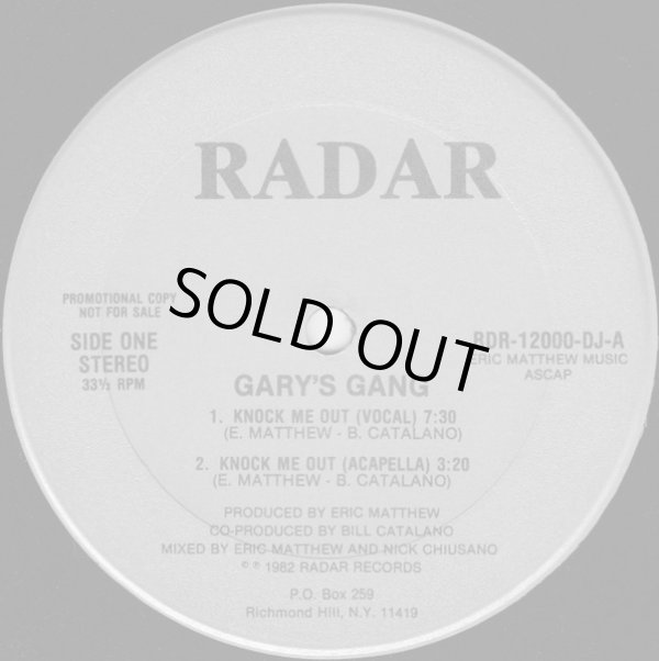 画像1: Gary's Gang - Knock Me Out (4Vers)  12"
