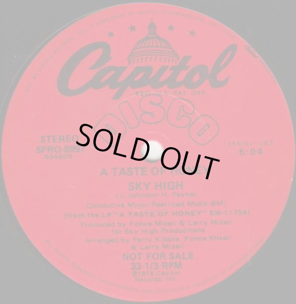 画像2: A Taste Of Honey - Disco Dancin'/Sky High  12"