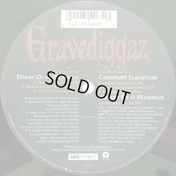 画像1: Gravediggaz - Diary Of A Madman/Constant Elevation 12"