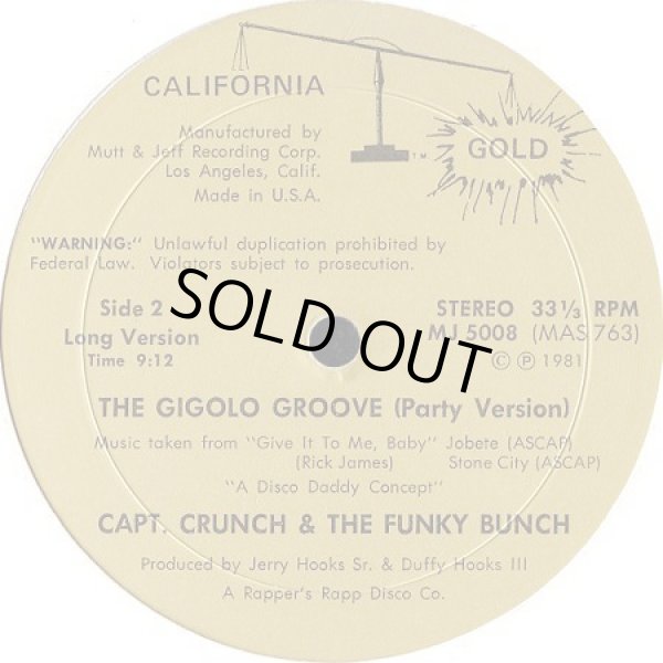画像2: Capt. Crunch & The Funky Bunch - The Gigolo Groove   12"