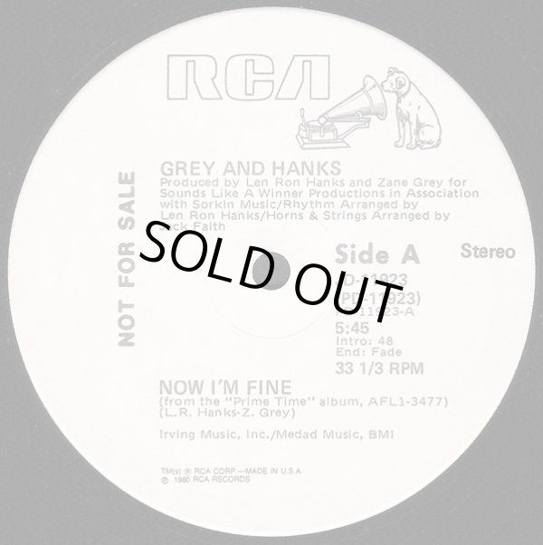 画像1: Grey And Hanks - Now I'm Fine/Love's In Command 12"