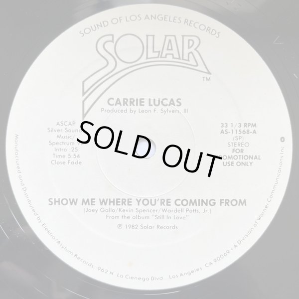 画像1: Carrie Lucas - Show Me Where You're Coming From (Stereo/Mono)  12"