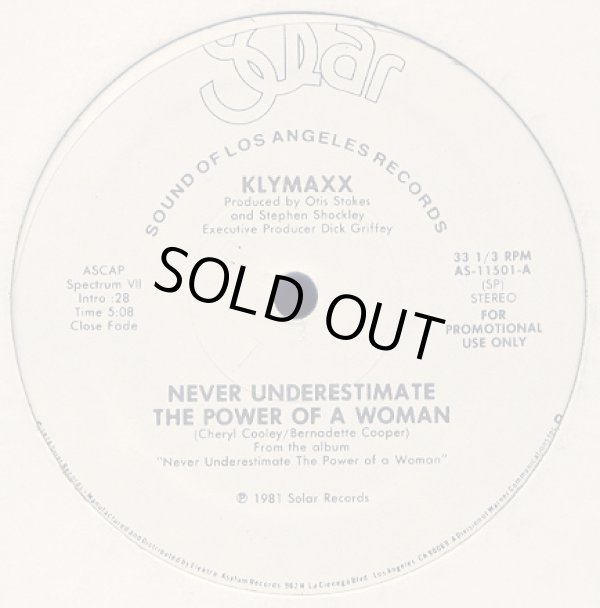 画像1: Klymaxx - Never Underestimate The Power Of A Woman  12"