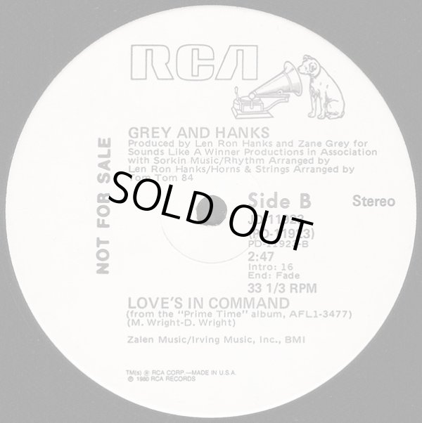 画像2: Grey And Hanks - Now I'm Fine/Love's In Command 12"