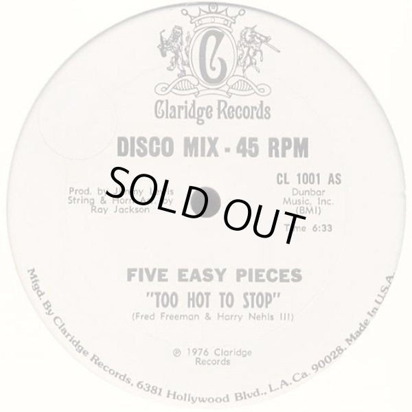 画像1: Five Easy Pieces - Too Hot To Stop/Blue Don't Care  12"