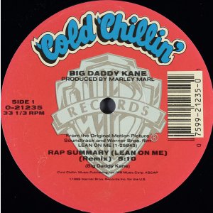 画像: Big Daddy Kane - Rap Summary (Lean On Me)/Long Live The Kane (LP Vers)  12"