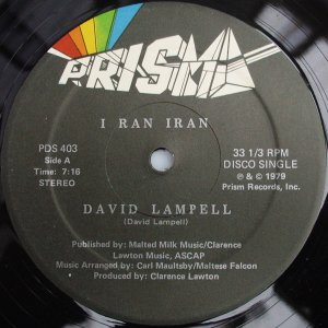 画像: David Lampell - I Ran Iran/Iranian Groove  12"