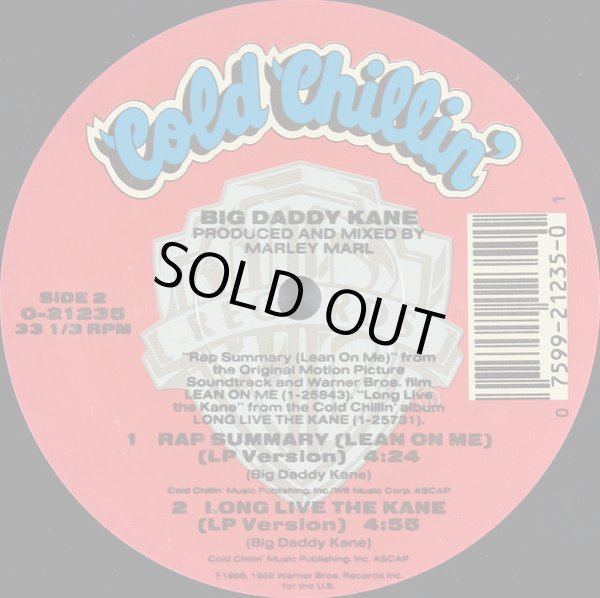 画像2: Big Daddy Kane - Rap Summary (Lean On Me)/Long Live The Kane (LP Vers)  12"