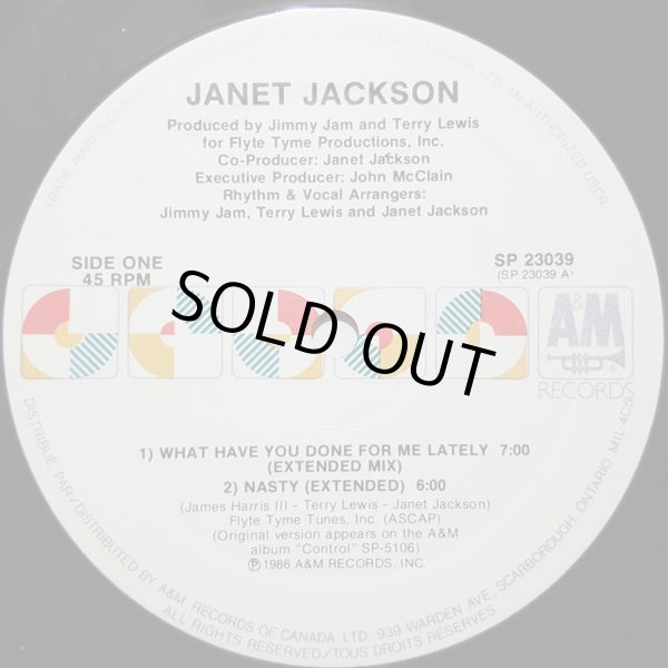 画像2: Janet Jackson - What Have You Done For Me Lately/Nasty  12" 