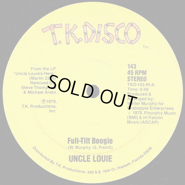 画像1: Uncle Louie - Full-Tilt Boogie/Sky High  12"