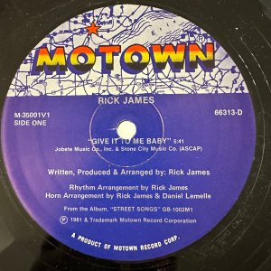画像: Rick James - Give It To Me Baby  12"