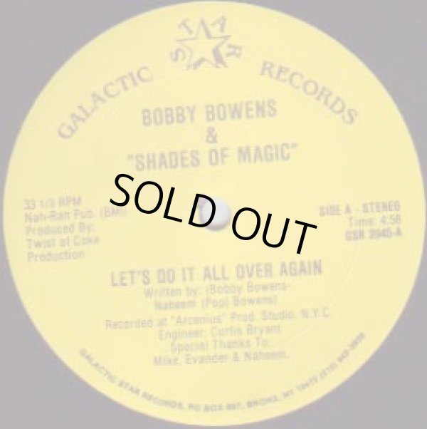 画像1: Bobby Bowens & Shades Of Magic - Let's Do It All Over Again  12"