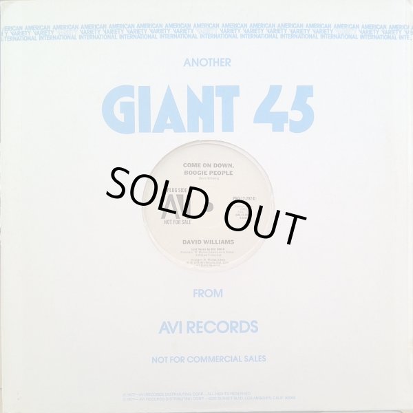 画像1: David Williams - Come On Down, Boogie People/Change Of Pace  12"