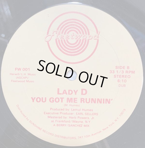 画像1: Lady D - You Got Me Runnin'  12"