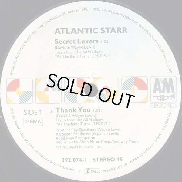 画像2: Atlantic Starr - Secret Lovers/Thank You/Freak-A-Ristic (Special Dance Mix)  12" 