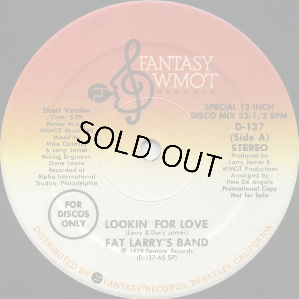 画像2: Fat Larry's Band - Lookin' For Love (Long 6:54/Short 5:29)  12"