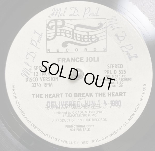 画像1: France Joli - The Heart To Break The Heart/Feel Like Dancing  12" 