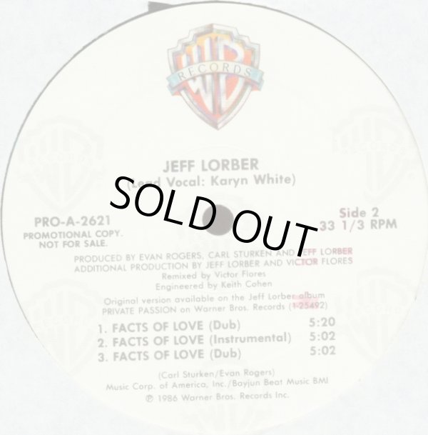 画像2: Jeff Lorber feat:Karyn White - Facts Of Love (6Vers Promo)  12"