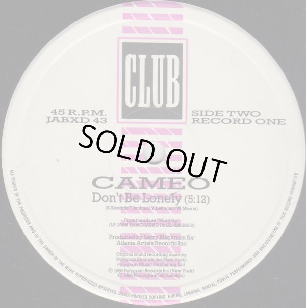 画像3: Cameo - Candy/Don't Be Lonely/Single Life  12"X2