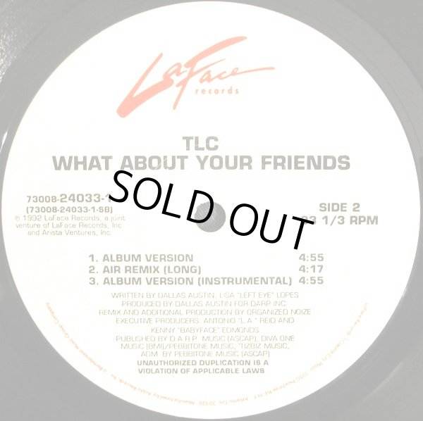 画像2: TLC - What About Your Friends  12"