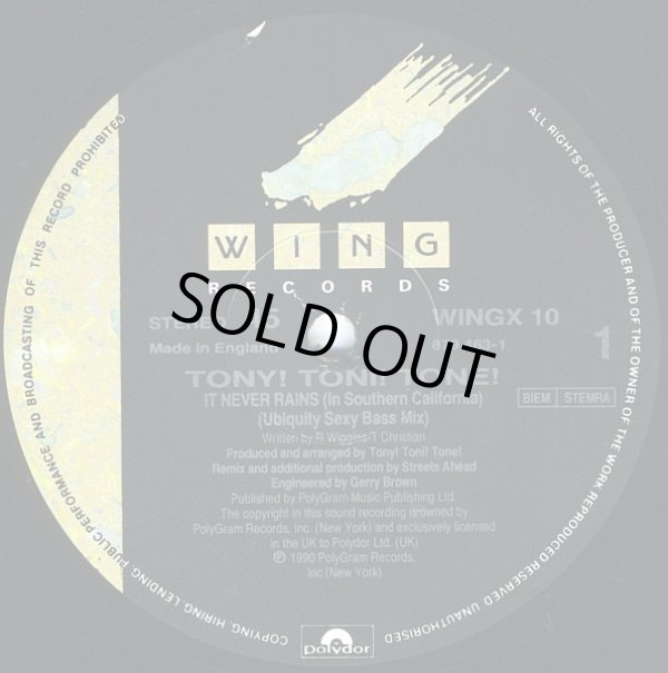 画像2: Tony ! Toni ! Toné ! - It Never Rains (In Southern California)  12"