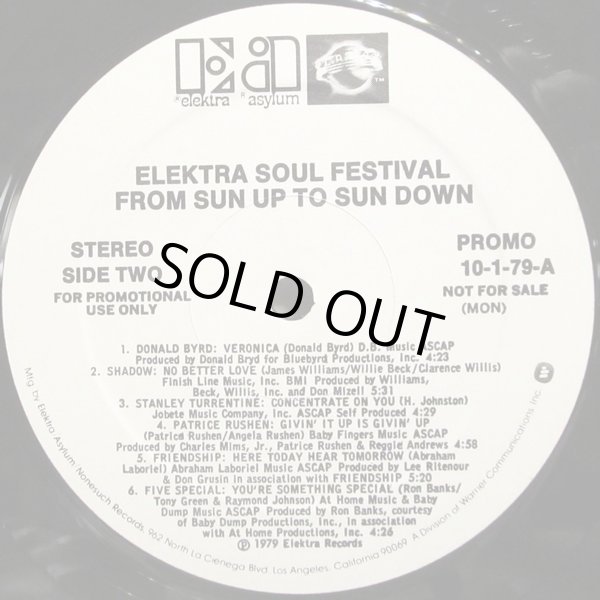 画像4: V.A. - Elektra Soul Festival From Sun Up To Sun Down  LP
