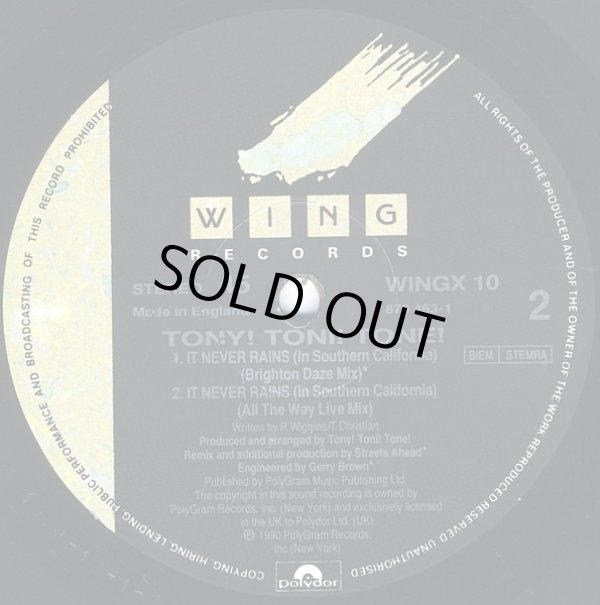 画像3: Tony ! Toni ! Toné ! - It Never Rains (In Southern California)  12"