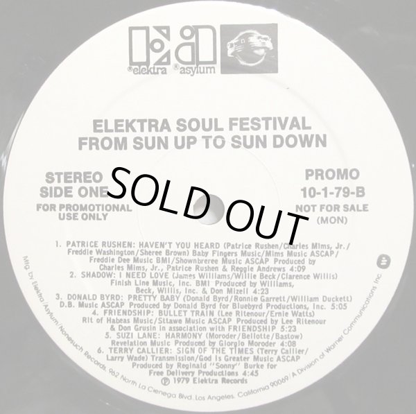 画像3: V.A. - Elektra Soul Festival From Sun Up To Sun Down  LP