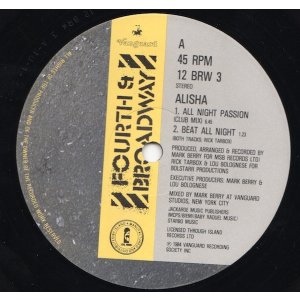画像: Alisha - All Night Passion 12"
