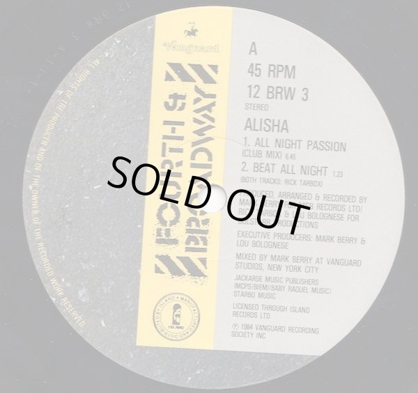 画像1: Alisha - All Night Passion  12"