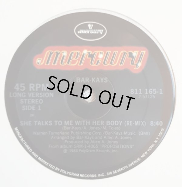 画像1: Bar-Kays  -  She Talks To Me With Her Body (Re-Mix)/Propositions  12"