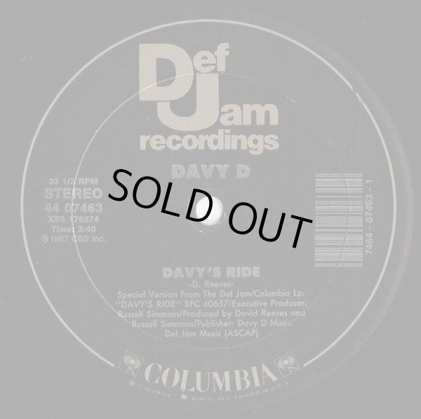 画像3: Davy D - Feel For You/Davy's Ride  12"