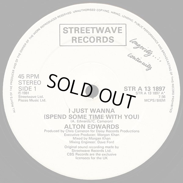 画像1: Alton Edwards - I Just Wanna (Spend Some Time With You)  12"