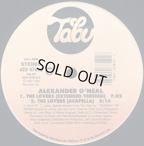 画像2: Alexander O'Neal - The Lovers  12"