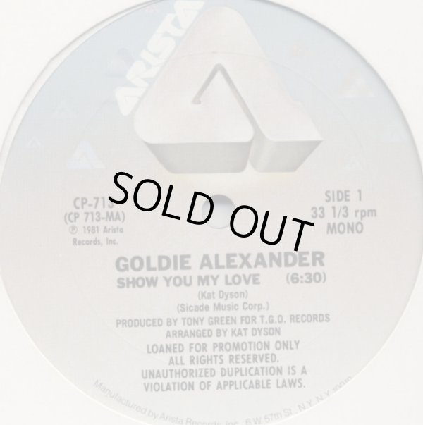 画像1: Goldie Alexander - Show You My Love (Mono/Stereo) 12"  