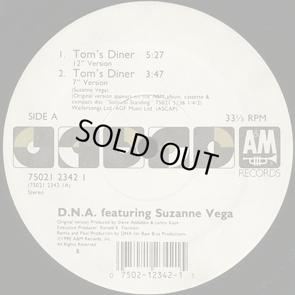 画像1: D.N.A.Featuring Suzanne Vega - Tom's Diner  12"
