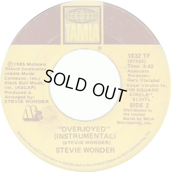 画像2: Stevie Wonder - Overjoyed  7"