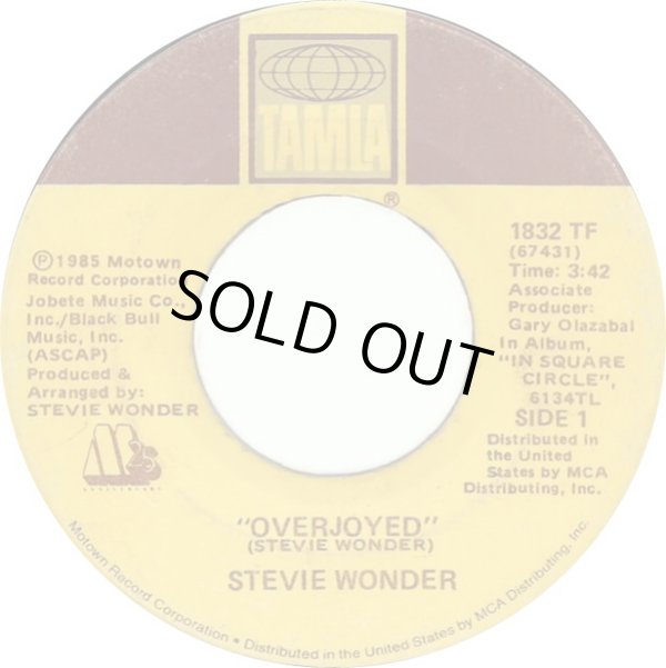画像1: Stevie Wonder - Overjoyed  7"