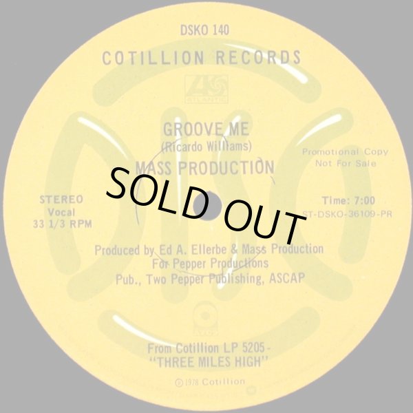 画像1: Mass Production - Groove Me/Slow Bump  12" 