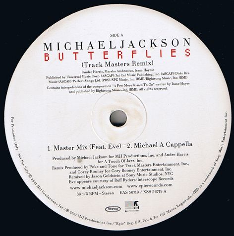 画像1: Michael Jackson feat:EVE - Butterflies (Track Masters Remix)  12"