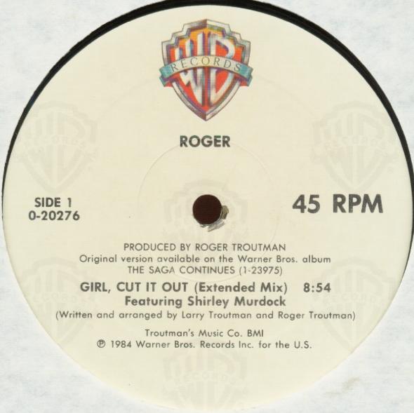 画像2: Roger - Girl, Cut It Out (Extended Mix feat:Shirley Murdock)/So Ruff, So Tuff  12"