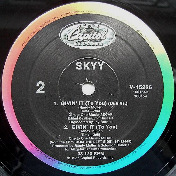 画像2: Skyy - Givin' It (To You)  12"