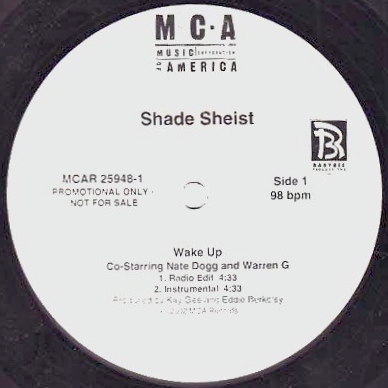 画像2: Shade Sheist Co-Starring Nate Dogg and Warren G - Wake Up  12"