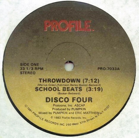画像1: Disco Four - Throwdown/School Beats  12"