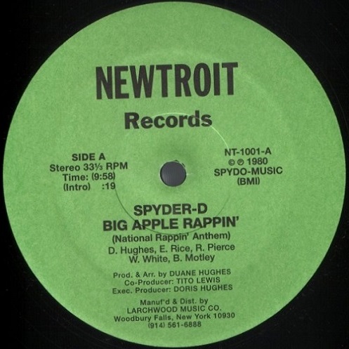 画像1: Spyder-D - Big Apple Rappin' (National Rappin' Anthem)  12"