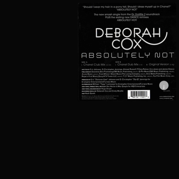 画像1: Deborah Cox - Absolutely Not  12"  